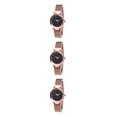 thumbnail image 2 of Reloj Inteprter Star Sky para mujer correa de malla cuarzo analógico oro rosa, 2 of 6