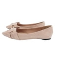 thumbnail image 5 of Wild Diva Pippa-410 Women's Slip-On Pattern PU Pointed Toe Ballet Flats Shoes NUDE 6, 5 of 6