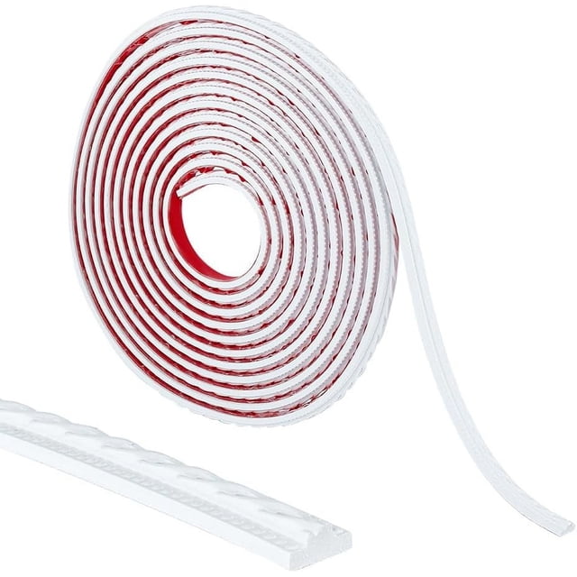 Moldura de pared de 16,4 pies, moldura flexible autoadhesiva de PVC, moldura blanca, moldura de pared, moldura de techo, moldura despegable y adhesiva, moldura de 12 mm de ancho