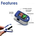 thumbnail image 3 of Fingertip Pulse Oximeter,Blood Oxygen Saturation Monitor (SpO2) with Pulse Rate Measurements and Pulse Bar Graph,Portable Digital Reading LED 4 Colors Display, 3 of 13