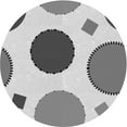 thumbnail image 1 of Ahgly Company Indoor Round Patterned Ash Gray Area Rugs, 4' Round, 1 of 6