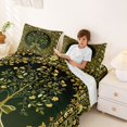 thumbnail image 3 of Homewish Boho Tree Of Life Bed Sheets,Vintage Bowtie Floral Plants Full Size Sheets,Green,4 Pieces,1 Flat Sheet, 1 Fitted Sheet and 2 Pillowcases, 3 of 6
