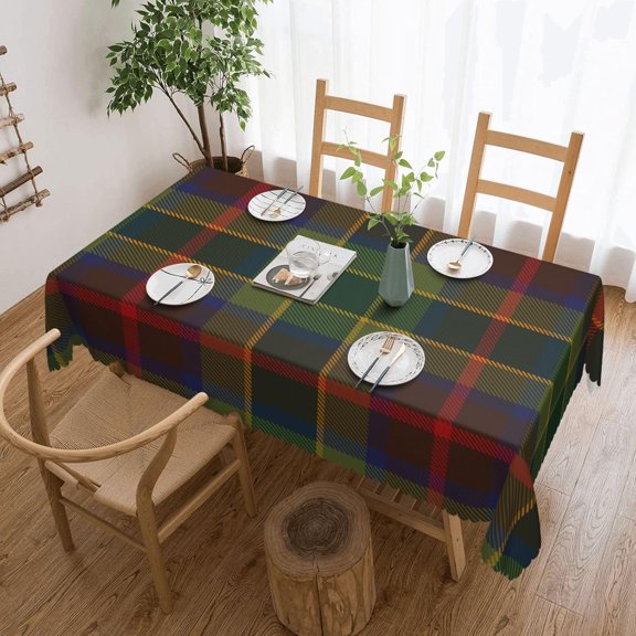 Rectangle Table Cloth, County Waterford Irish Tartan Resistant Washable Tablecloth Decorative Table Cover for Dining, Indoor and Outdoor