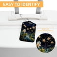 thumbnail image 3 of Plants under the Stars Square PU Leather 2 Pack Travel Tag - Bag Tag - Suitcase Tag with Privacy Cover and Stainless Steel Ring - Suitable for Travel, Backpack, and Handbag, 3 of 7