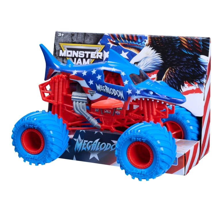 Monster Jam Megalodon Stars & Stripes 1:24 Scale Die-Cast Truck photo 6