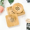 thumbnail image 3 of Travelwant 3Packs Soap Dish, Bamboo Soap Dish, Soap Holder for Shower, Soap Savers for Bar Soap, Soap Dishes for Bathroom, Soap Tray Self Draining, 3 of 7