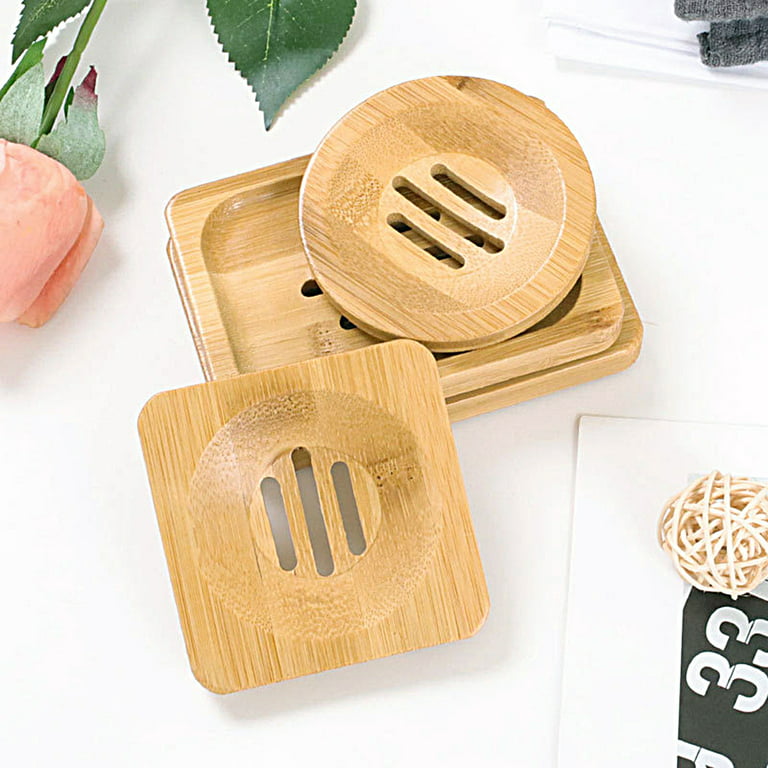 Eco-friendly Bamboo Self-Draining Soap Dish