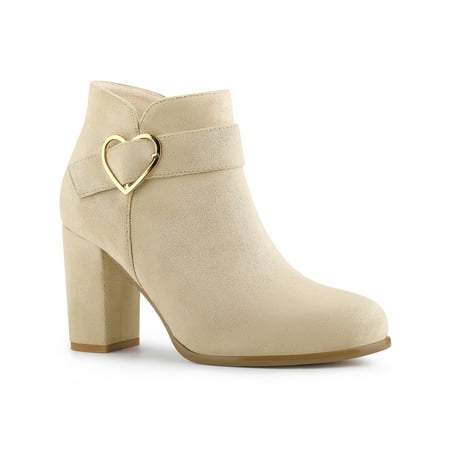 

Allegra K Women s Buckle Side Zipper Chunky Heels Ankle Boots