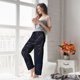 thumbnail image 5 of Fotbe Copper-Gold Gloss Outline Flower Pantalones de Pijama para Mujer, Pantalones de Dormir, Pantalones Pj con Cordón y Bolsillos-Small, 5 of 6