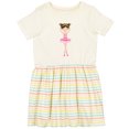 thumbnail image 3 of Inktastic Ballerina with Two Buns Girls Toddler Dress, 3 of 5