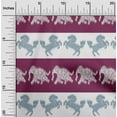 thumbnail image 1 of oneOone Tissu Polyester Lycra Rayé/éléphant & Imprimé Ikat Cheval 1 Yard 56 Pouces de Large, 1 of 3