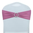 thumbnail image 2 of MDS Pack of 100 Spandex Chair Sashes Bow Ties With Buckle for Wedding - Dusty Pink, 2 of 8