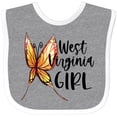 thumbnail image 3 of Inktastic West Virginia Girl- Butterfly Girls Baby Bib, 3 of 4