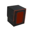 thumbnail image 2 of Caja para baraja de cartas, tarjetero, estuche para cartas coleccionables, estuche protector para cartas, estuche para baraja negro naranja, 2 of 8