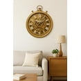 thumbnail image 4 of MONK FOREST XL Vintage Metal Wall Clock – 61.5 CM – Roman Numerals & 3D Moving Gears – Antique Pocket Watch Design – Silent Quartz Movement – Luxury Wall Decor for Home & Office, 4 of 7