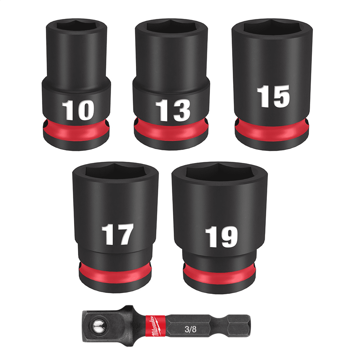 Milwaukee Tool 6PC SHOCKWAVE Impact Duty 3/8" Drive Metric Standard Socket Set