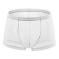 thumbnail image 2 of Honeeladyy Men Casual Solid Mid Waist Breathable Underwear Men Casual Fashion Solid Attractive Underwear Mesh Striped Boxer Breathable Hip Shorts, 2 of 3
