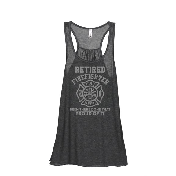 Thread Tank Retired Paramedic Women's Sleeveless Flowy Racerback Tank Top Charcoal Small