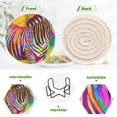 thumbnail image 4 of Zebra Horse Colorful 6 Pcs Drink Coasters with Holder Absorbent Coasters Woven Coasters for Drinks Table Desk Protection Home Decor, 4 of 7