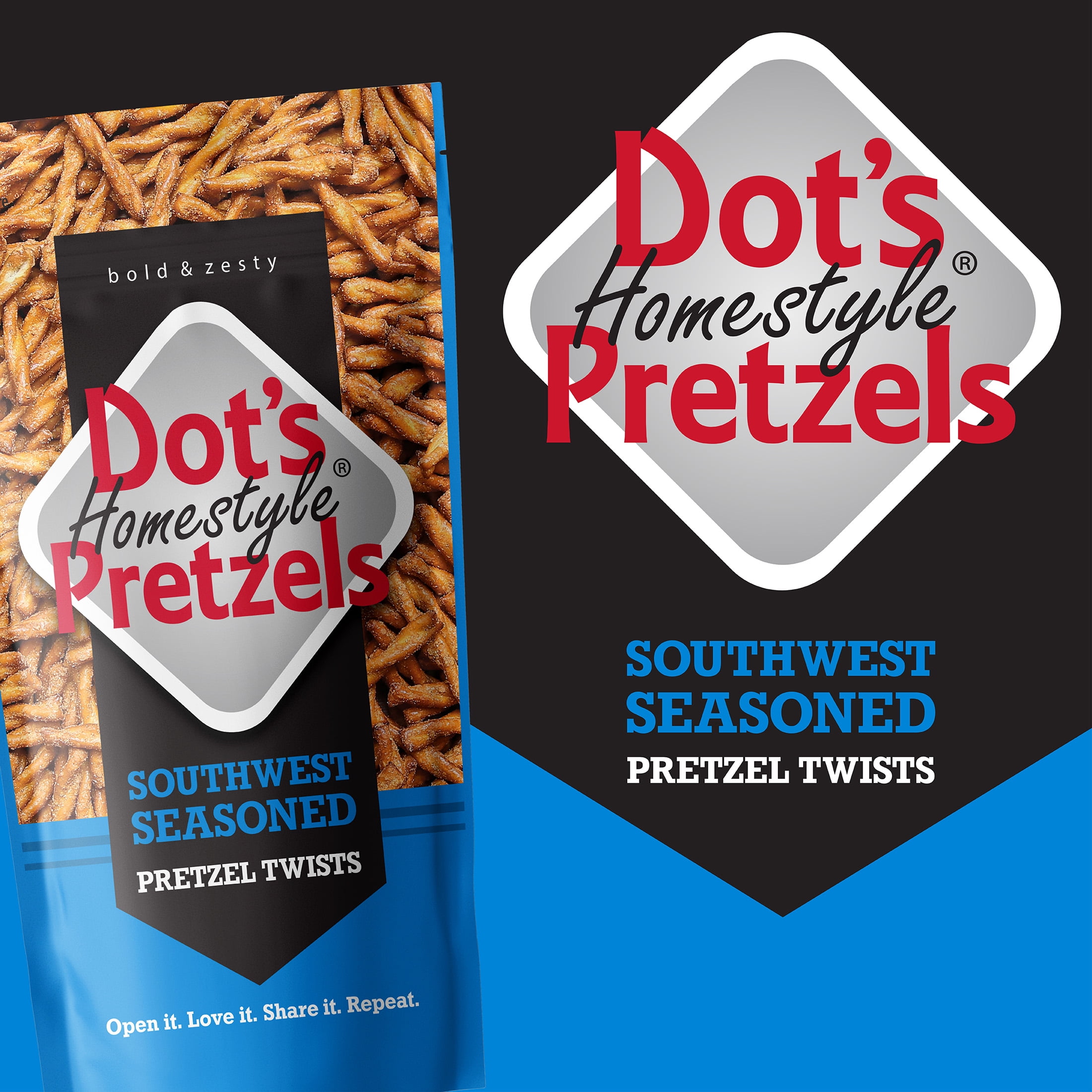 Dot's Homestyle Pretzels Southwest Seasoned Pretzel Twists, 5 oz