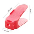 thumbnail image 2 of Bearachild Estante para zapatos para el hogar, soporte para colgar zapatos de doble capa ajustable de plástico sólido, ahorra Almacenamiento y organización del hogar rojo Bearachild JJ9551-08, 2 of 6