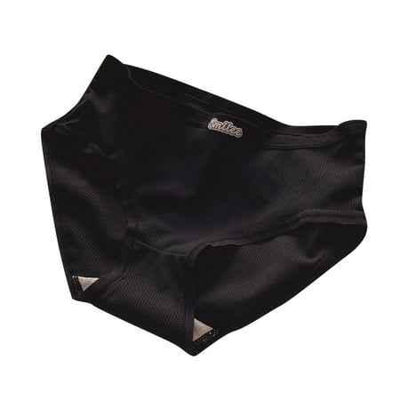 Bigersell Training Underwear Clearance Panties High Cut Panty Style P-182 Cotton Boyshort Panties Thongs Ladies Briefs Mid Waist Women s Briefs Black XL