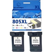 805 805XL Ink Cartridges Compatible for HP 2720 2722 2723 2330 1212 1210 2332 2729 Inkjet Printers, Leak-Proof Design Crisp Printing