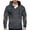 Grey*, variant on Men's Loose Fit Hoodie Henley Snap Neck Elbow Patch Detail Adjustable Drawstring Long Sleeve Outerwear Black