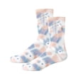 thumbnail image 2 of COUVER Women's Comfort Tie Dye Crew Socks, Pale Pink, Size 9-11, 2 Pairs, 2 of 8
