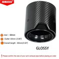thumbnail image 1 of 1pcs Glossy Carbon Fiber Exhaust Tip Auspuffspitze for BMW M2 M3 M4 M135i M235i M140i M240i M335i M340i M435i~13162, 1 of 1