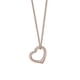 thumbnail image 1 of Women's 925 Sterling Silver Filigree Heart Pendant NecklaceRose Gold, 1 of 5