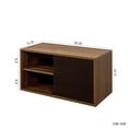 thumbnail image 3 of Stackable Mounted Storage Cabinet in Walnut Finish 28.35x13.78x14.17 Inches Easy Organization for Living Spaces, 3 of 7