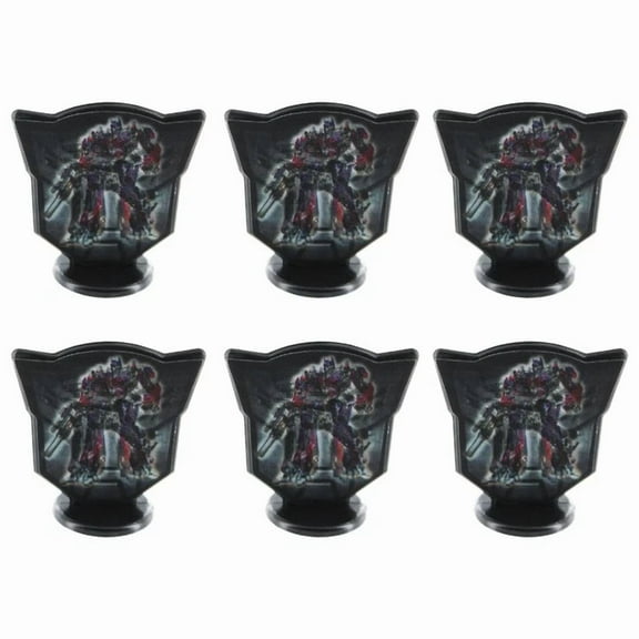 QUEST- Wilton Transformers Party Toppers 6Ct 1.5" Food-Safe Cupcake Cake Decorations