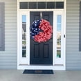 thumbnail image 4 of 2 Pcs Patriotic Independence Day Wreath 4th of July Wreaths for Front Door Patriotic Wreath American Flag Garland Front Door Decorations, Independence Day Wreath for Home Wall Porch, 4 of 7
