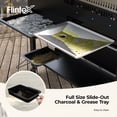 thumbnail image 5 of Flintex Propane Gas and Charcoal Grill Combo, Dual Fuel Outdoor BBQ Grill Stainless Steel Lids for Patio Garden Picnic Backyard Barbecue Cooking, 5 of 7