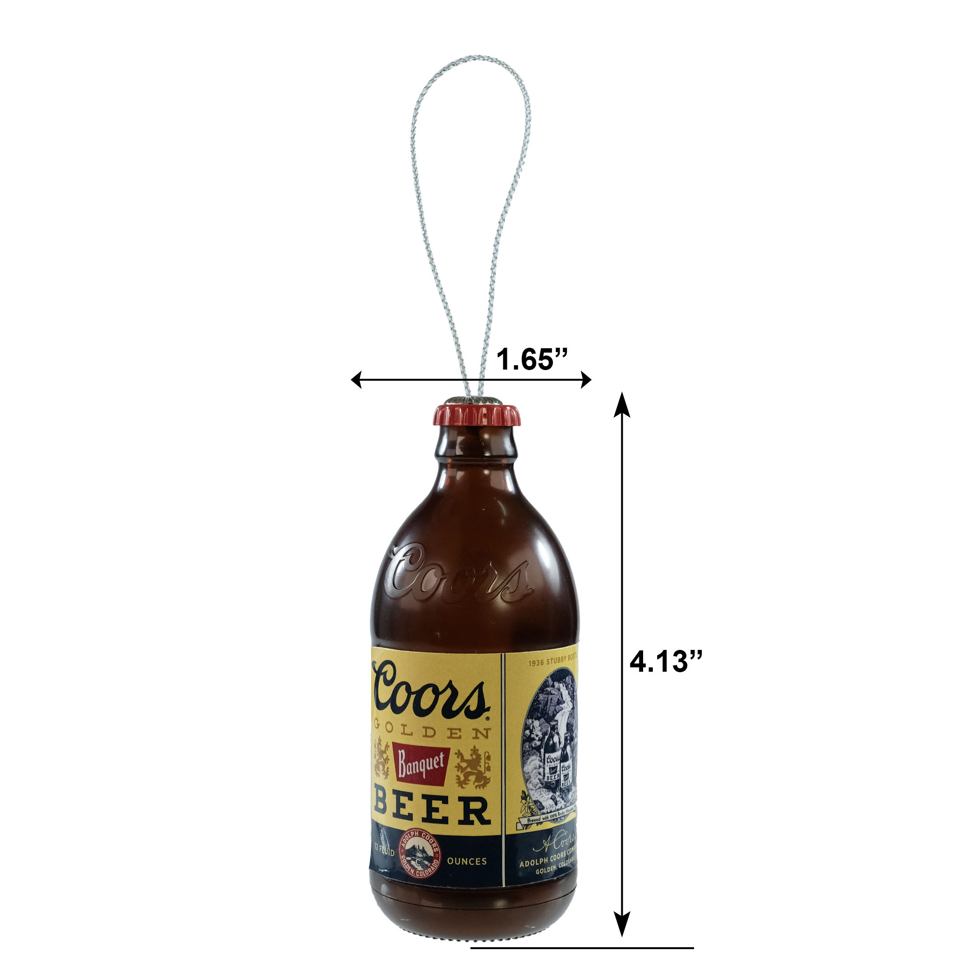Coors Banquet Bottle Christmas Tree Ornament, Set of 1