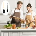 thumbnail image 5 of Utensilios de cocina con mango de madera de silicona, 2 uds., utensilios de cocina con mangos de madera, herramientas para utensilios de cocina resistentes al calor, 5 of 5