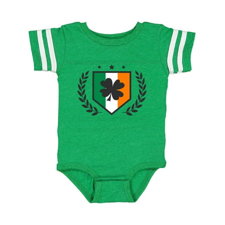 

Inktastic St Patricks Day Irish Flag Shield and Shamrock Gift Baby Boy or Baby Girl Bodysuit