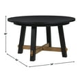thumbnail image 6 of Steve Silver Aubrey Modern Round Dining Table with Canted Legs, Black, 6 of 6