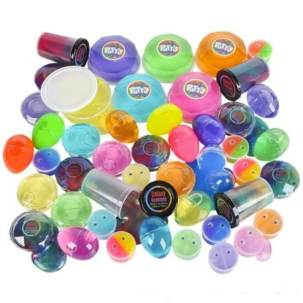 Putty and Slime Assortment Toy 48 Pieces Bottles and Cans of Colorful