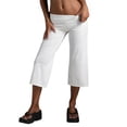 thumbnail image 2 of RUTAYY Women's Pants Casual High Waist Workout Straight Wide Leg Solid Color Stretchy Yoga Running Gym Capri Bottoms Holiday Chic Trousers, 2 of 7