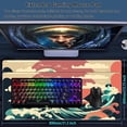 thumbnail image 2 of Gaming Mouse Pad, Japanese Sea Wave Sunset on Cloud Extended Large Desk Mat, Big Computer Keyboard Desk Pad, Stitched Edges Mousepad, 31.5 x 15.7 Inch Waterproof Desk Pad for Office and Home, 2 of 6