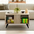 thumbnail image 4 of Gymax Modern Coffee Table w/ Storage Open Compartments & 3 Drawers 4 Raised Legs, 4 of 10