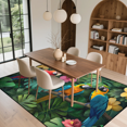 thumbnail image 6 of CURLYOOT Parrot Area Rugs 5'x7' Washable Rug Large Living Room Rug Non Slip Tropical Palm Leaf Indoor Floor Carpet for Dining Room Bedroom Home, 6 of 7