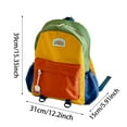 thumbnail image 2 of HUITKMM Cute School Bags with Bright Colors Canvas School Backpack with Insulation Packet, 2 of 5
