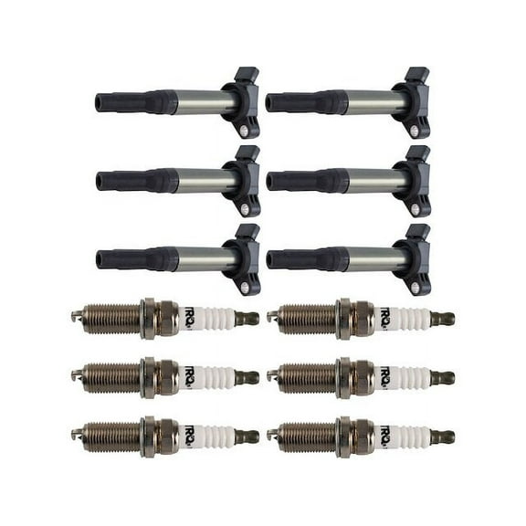 Ignition Coil Set with Spark Plugs 12 Piece - Compatible with 2011 - 2012 Toyota Highlander 3.5L V6 FULL HYBRID EV-GAS FHEV
