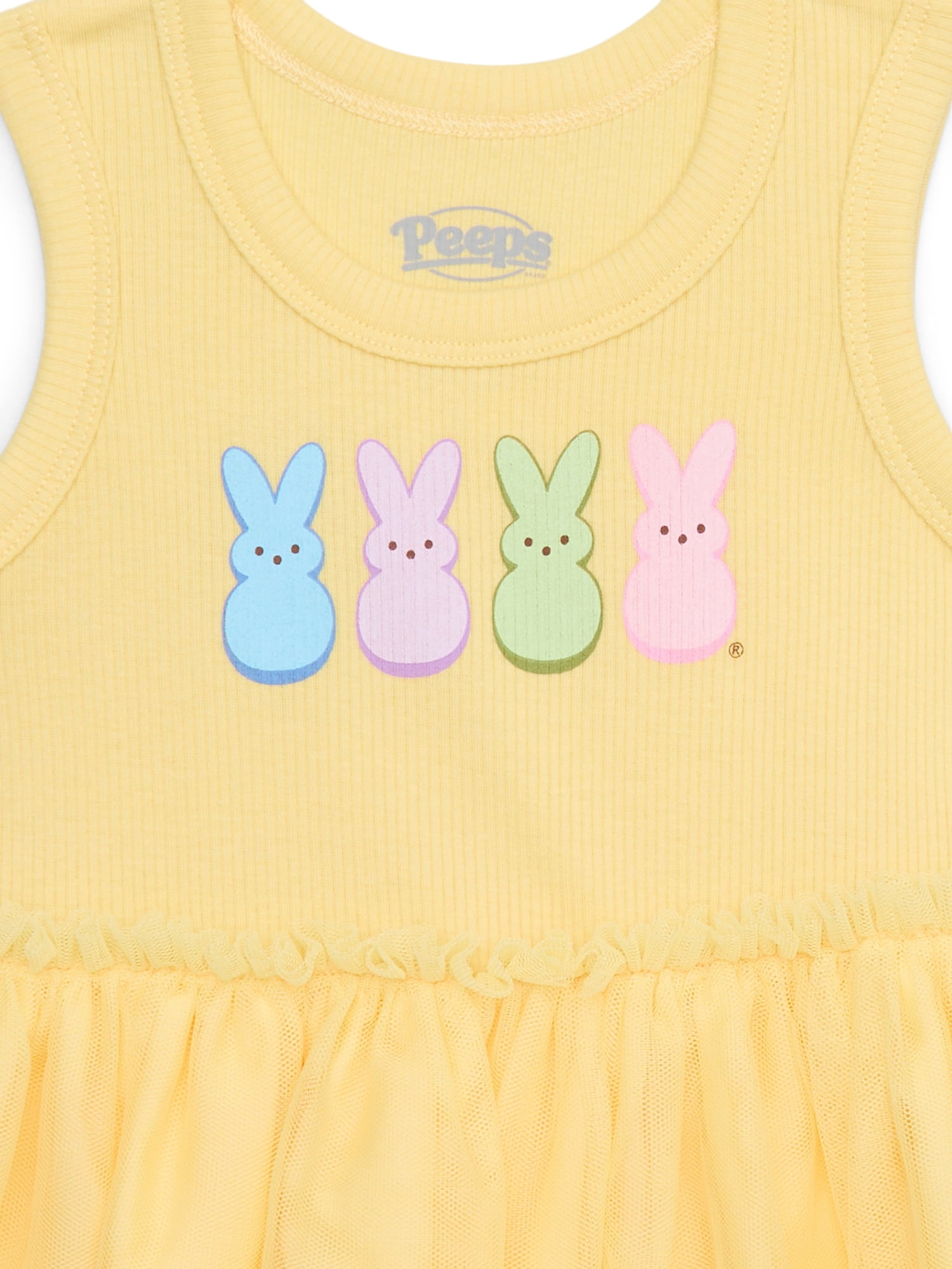 Peeps Toddler Girls’ Sleeveless Tutu Easter Dress, Sizes 12M-5T