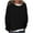 Black, variant on Scyoekwg Women's Sweatshirts Solid Color Round Neck Long Sleeve Tops Casual Tunic Sweatshirts For Women Loose Pullover Tops (Army Green,M)