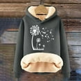 thumbnail image 4 of GA WEIHUA Clearance Deals,Womens Sherpa Pullover Oversized Fuzzy Fleece Sweatshirts Funny Dandelion Fluffy Outerwear Winter Warm Soft Loungwear(Dark Gray,XXL), 4 of 4