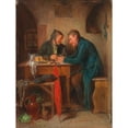 thumbnail image 3 of Friedrich Friedländer 19x24 Black Modern Framed Museum Art Print Titled - The Red Umbrella, 3 of 5